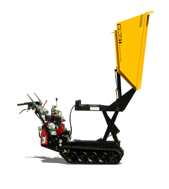 WINGET TD500HL HIGH LIFT TRACKED DUMPER RAISED AND TIPPED